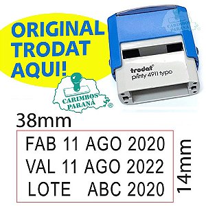 Carimbo Trodat 4911 Typo (de montar) 3 LINHAS