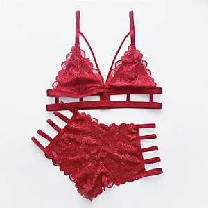 Conjunto Hellen - Vermelho