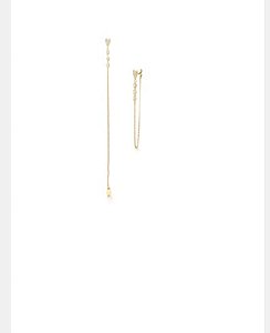 Brinco Dourado com Zircônias Cristal e Ródio