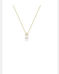 Gargantilha Dourada com Zircônia Cristal e Topázio