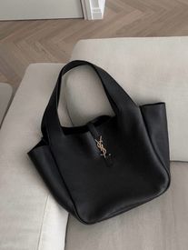 Bolsa YSL Bea Pony Preta Luxo