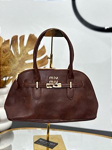 Bolsa MiuMiu Tote Aventure Marrom