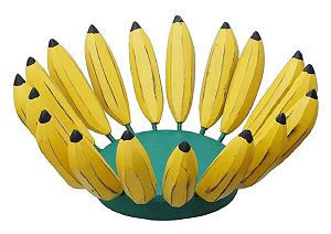 Fruteira Artesanal E Rústica Bananas Madeira E Ferro Linda