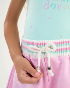 Conjunto Somnii Blusa de Alça Estampada e Shorts Cós Diferenciado 1 ao 10