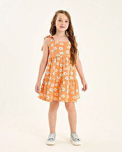 Vestido Somnii Alça Ajustável Estampa Floral Colorido 4 ao 12