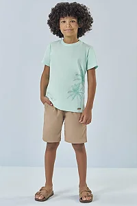 Conjunto Luc.boo Camiseta Minimalista e Bermuda de Linho – 4 ao 8