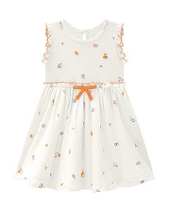 Vestido Infantil Somnii Florzinha com Babados e Laço – 1 ao 3