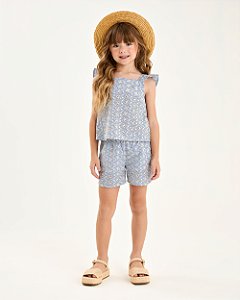 Conjunto Infantil Somnii Batinha e Shorts em Lese – 1 ao 12