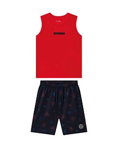Conjunto Infantil Onda Marinha Regata Minimalista e Bermuda d’Água – 4 ao 10