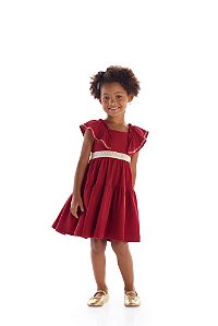 Vestido Infantil Kiki Malha Trabalhada com Crochê – 1 ao 4