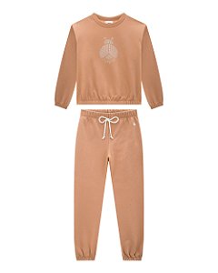Conjunto Somnii Moletom Joaninha com Strass e Calça - 4 ao 12