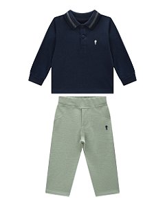 Conjunto Polo Onda Marinha Infantil 1 ao 3