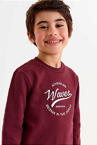 Conjunto Moletom Onda Marinha Bordado 4 ao 10