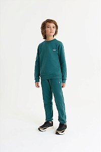 Conjunto Moletom Onda Marinha Listra fina 4 ao 12