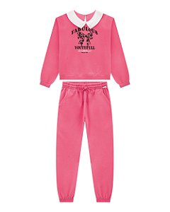 Conjunto Infantil Nina Go Moletom Laço - 4 ao 12