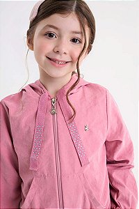 Jaqueta Somnii Nylon Acetinado com Capuz - 4 ao 14