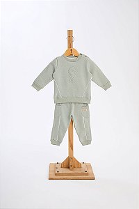 Conjunto Onda Marinha Moletom Bordado - 1 ao 3