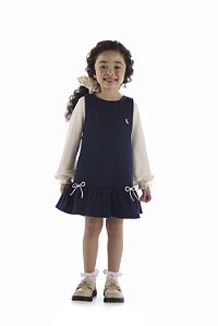 Conjunto Salopete Kiki Infantil com Laços - 1 ao 4