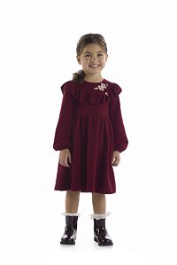 Vestido Kiki Infantil Tricô Bordado - 1 ao 4
