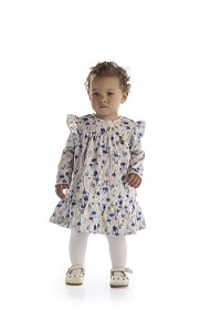 Vestido Kiki Bebê Floral com Babado - P ao G