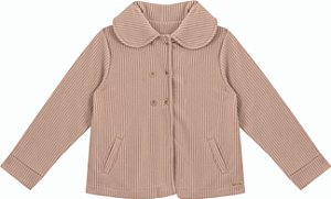 Casaco Kiki Infantil Soft Canelado com Botões Brilhantes - 6 ao 12