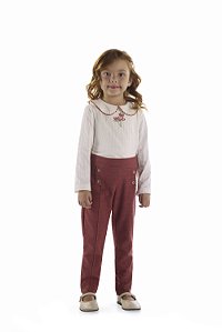 Conjunto Infantil Kiki Bordado Manga Longa 1 ao 4