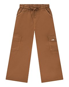Calça Nina Go Wide Leg Cargo Sarja 6 ao 18