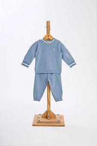 Conjunto Onda Marinha Moletom Bordado 1 ao 3