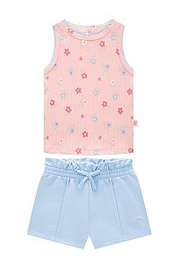 Conjunto Somnii Regata Canelada Florzinha 1 ao 3