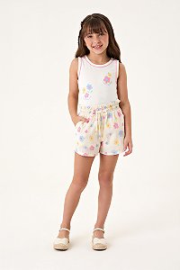 Conjunto Somnii Regata Linho Natural Floral 12 ao 16