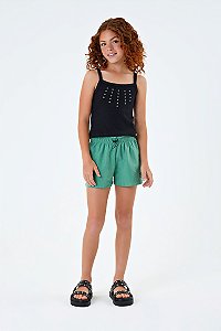 Conjunto Nina Go Regata Ribana Aplicações Shorts Clochard 14 ao 18