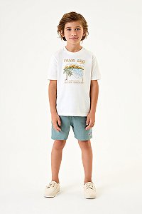 Conjunto Onda Marinha Camiseta Estampada Bermuda D'água 1 ao 3