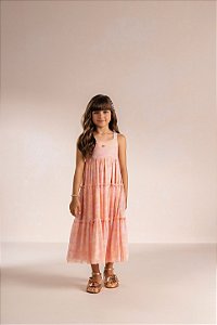 Vestido Kiki Midi de Alça Tule Estampado 6 ao 12