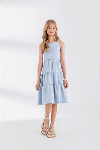 Vestido Menina Anjo Alça e Camadas 12 ao 18