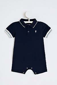 Macacão Onda Marinha Polo Logo Bordado Algodão P ao GG