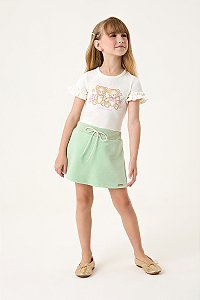 Conjunto Somnii Blusa Urso Strass Shorts Saia Moletom 1 ao 12