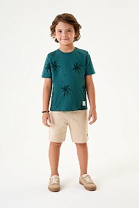 Conjunto Onda Marinha Camiseta Estampada e Bermuda Moletom 1 ao 10