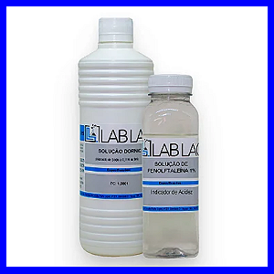 KIT SOLUÇÃO DORNIC (1 L) E FENOLFTALEÍNA 1% (m/v) (250 mL) (KIT PARA DETERMINAR ACIDEZ DO LEITE)