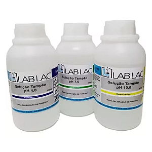 Kit Solução Tampão pH 4,0; 7,0 e 10,0