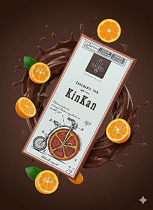 Chocolate 70% com Kinkan 70g - Invento