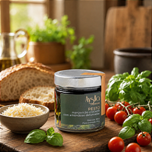 Pesto de Manjericão Crocante com Amêndoas Defumadas – 215g