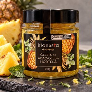 Geleia Artesanal de Abacaxi com Hortelã 240g