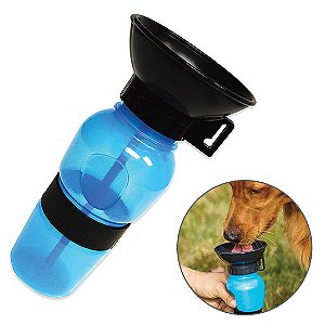 Bebedouro Squeeze Portátil de Plástico com Velcro Para Cachorro 600ml