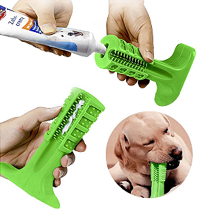 Escova de Dente Para Cachorro – Mordedor e Massageador – Pequeno