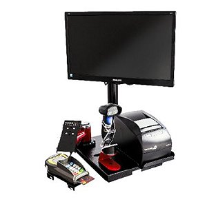 SUPORTE PARA MONITOR, MÁQUINA DE CARTÃO, LEITOR, IMPRESSORA E IDENTIFICADOR DE CAIXA