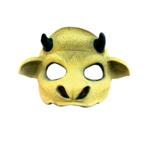 Máscara Vaca Verde Metade