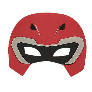 Máscara Herói Ninja Vermelho EVA