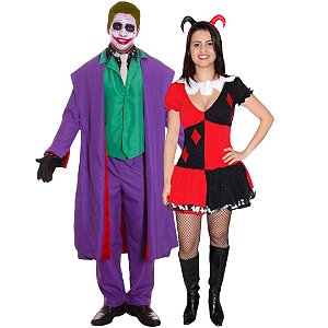 Casal Coringa e Arlequina Retrô - SOMENTE ALUGUEL