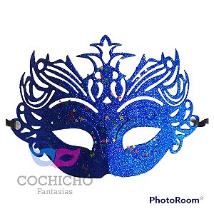 Máscara Carnaval Glitter Vazada 03