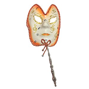 Máscara Veneziana Rosto completo c/ Suporte